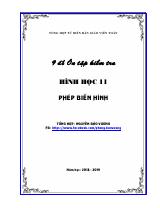 9 đề ôn tập kiểm tra 1 tiết Hình học 11 chương 1: Phép biến hình